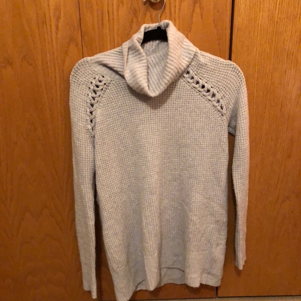 American Eagle Fuzzy Baby Blue Turtleneck Sweater